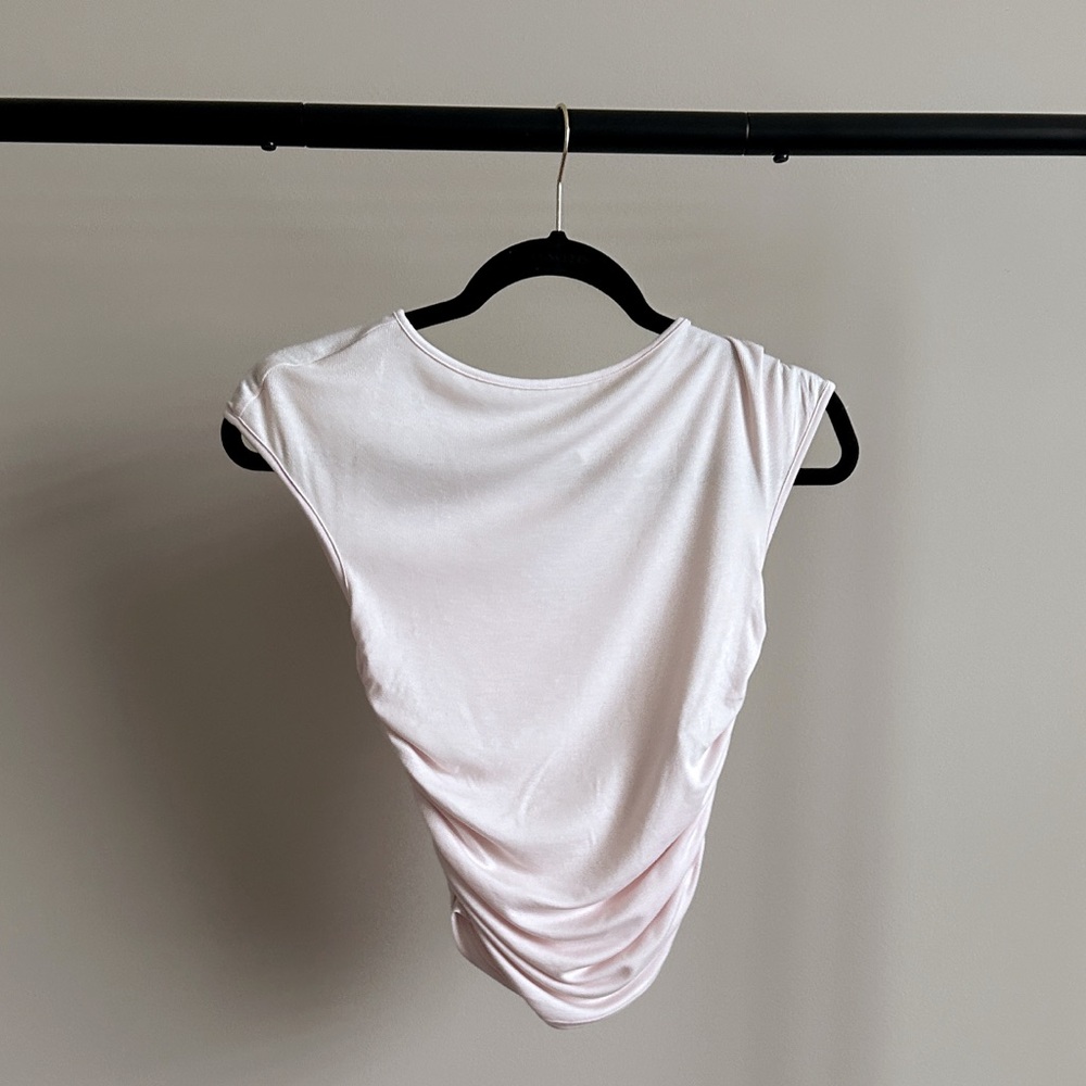 H&M Gathered Cap-Sleeved Top